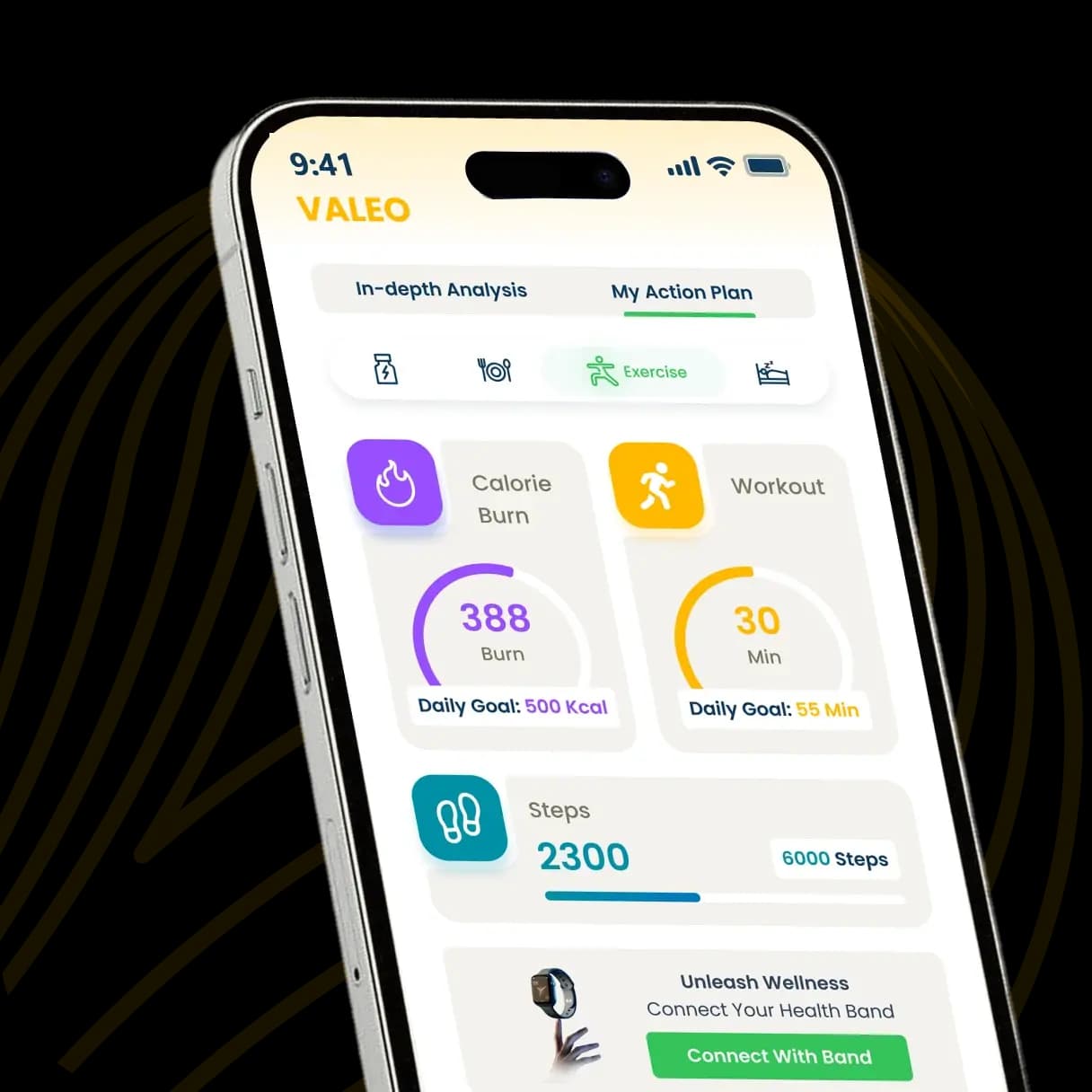 Valeo app on phone