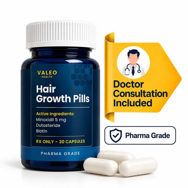 Minoxidil 5 mg + Dutasteride + Biotin – 30 Capsules
